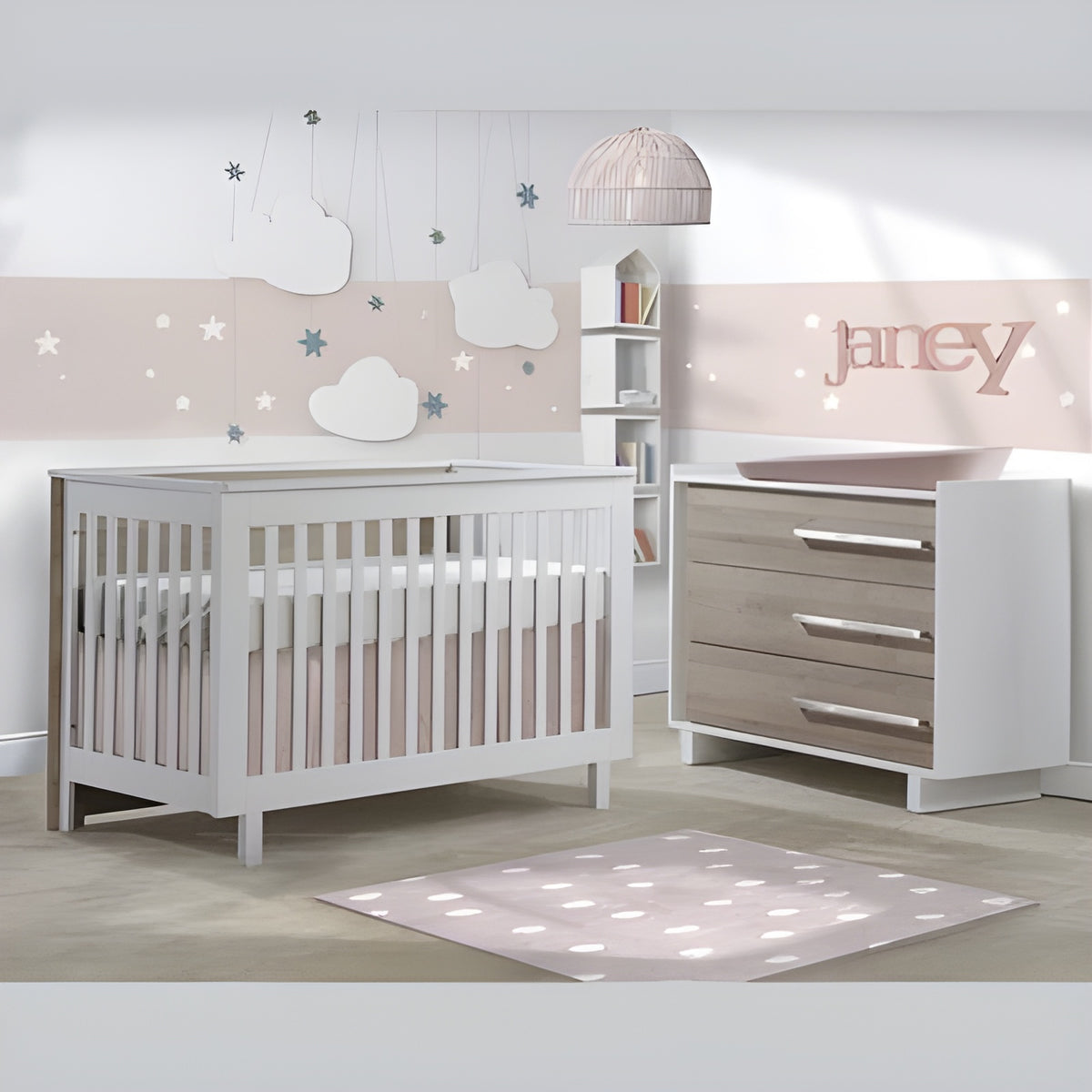 Tulip Urban Collection Convertible Crib and 3 Drawer Dresser XL 2-Piece Set - TU1506-TU1534-20