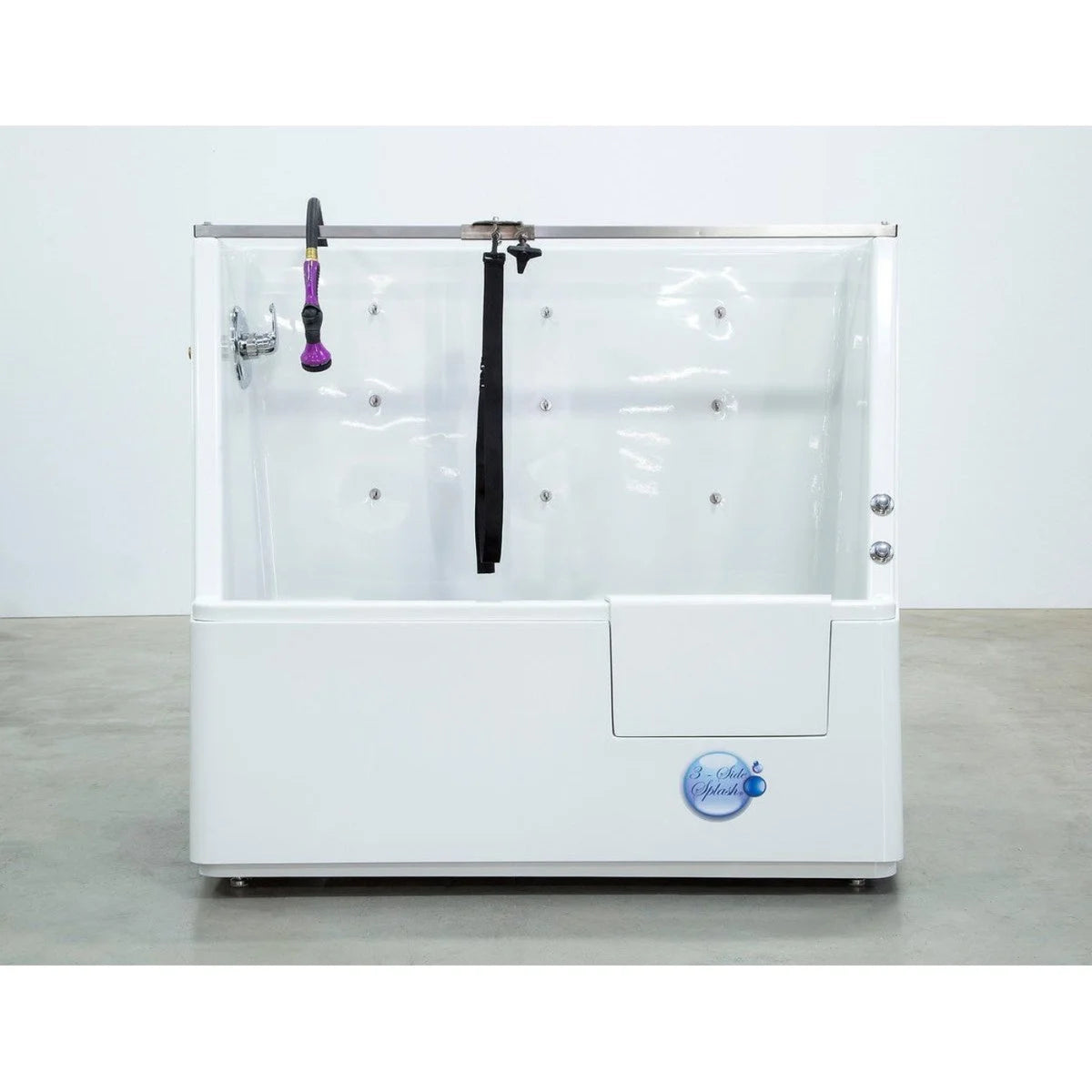 Ultra Lift 3 Side Splash 48 Pet Wash - Elevating Professional Electric Dog Grooming Tub - 10010302-W-L