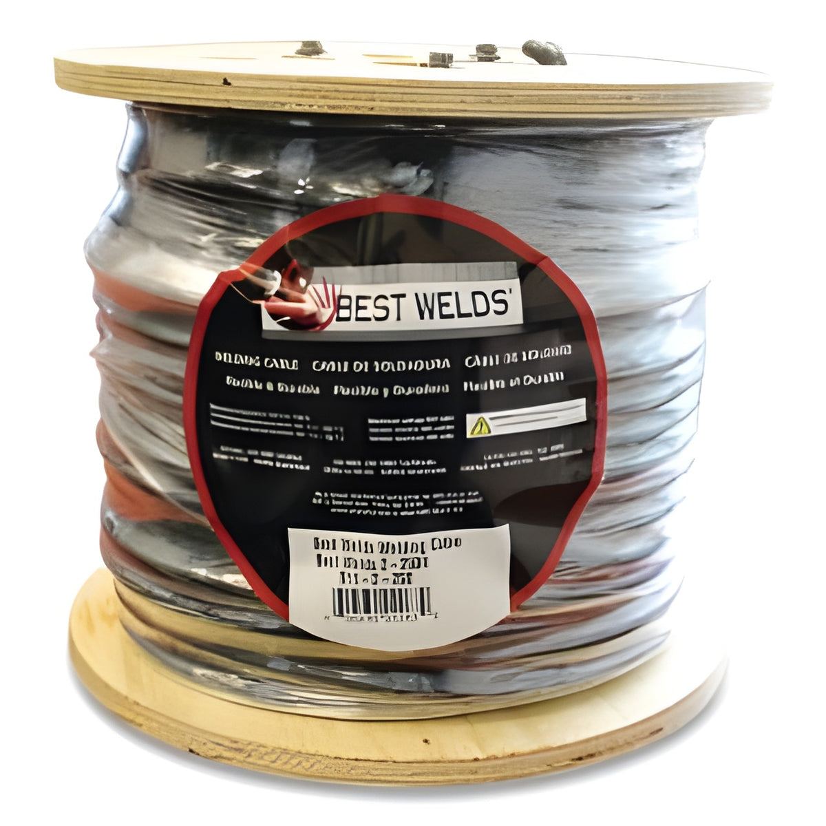 Welding Cable, 1/0 AWG, 500 ft Reel, Black