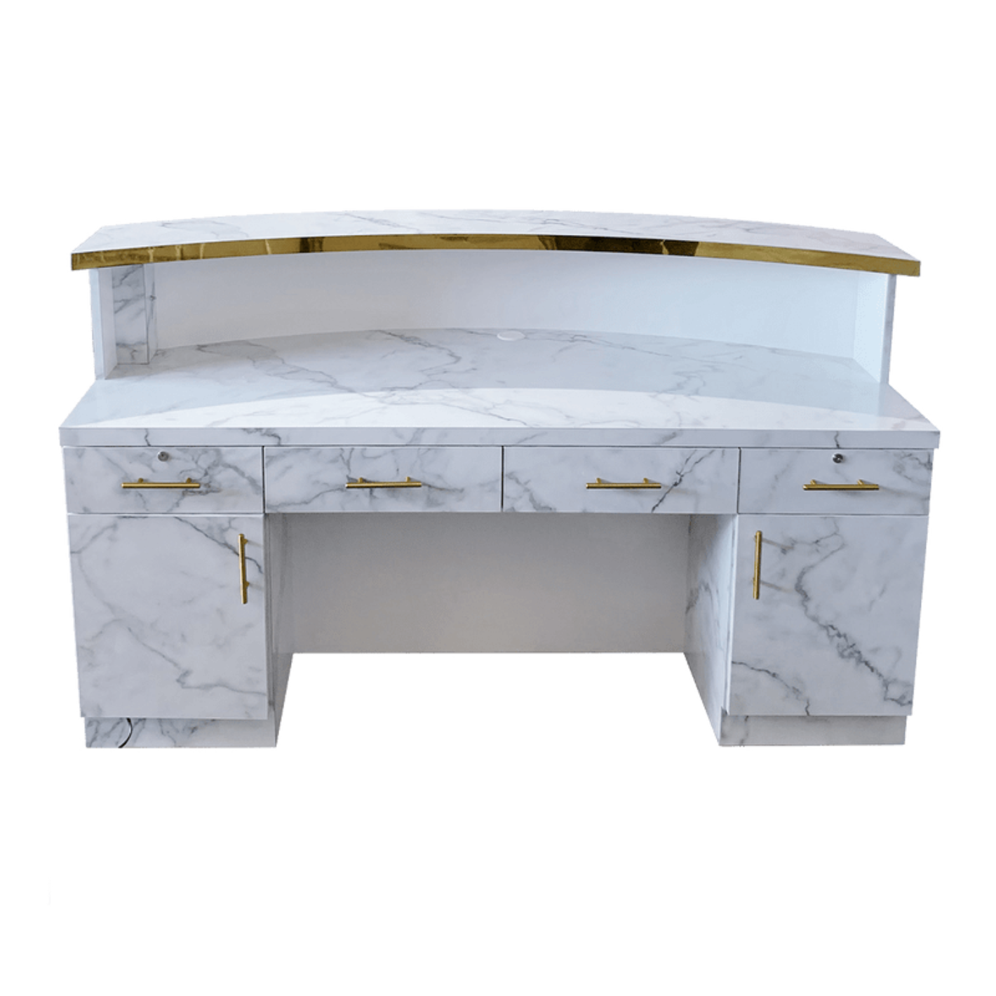 Whale Spa - Gold and Marble Reception Desk