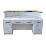 Whale Spa - Gold and Marble Reception Desk