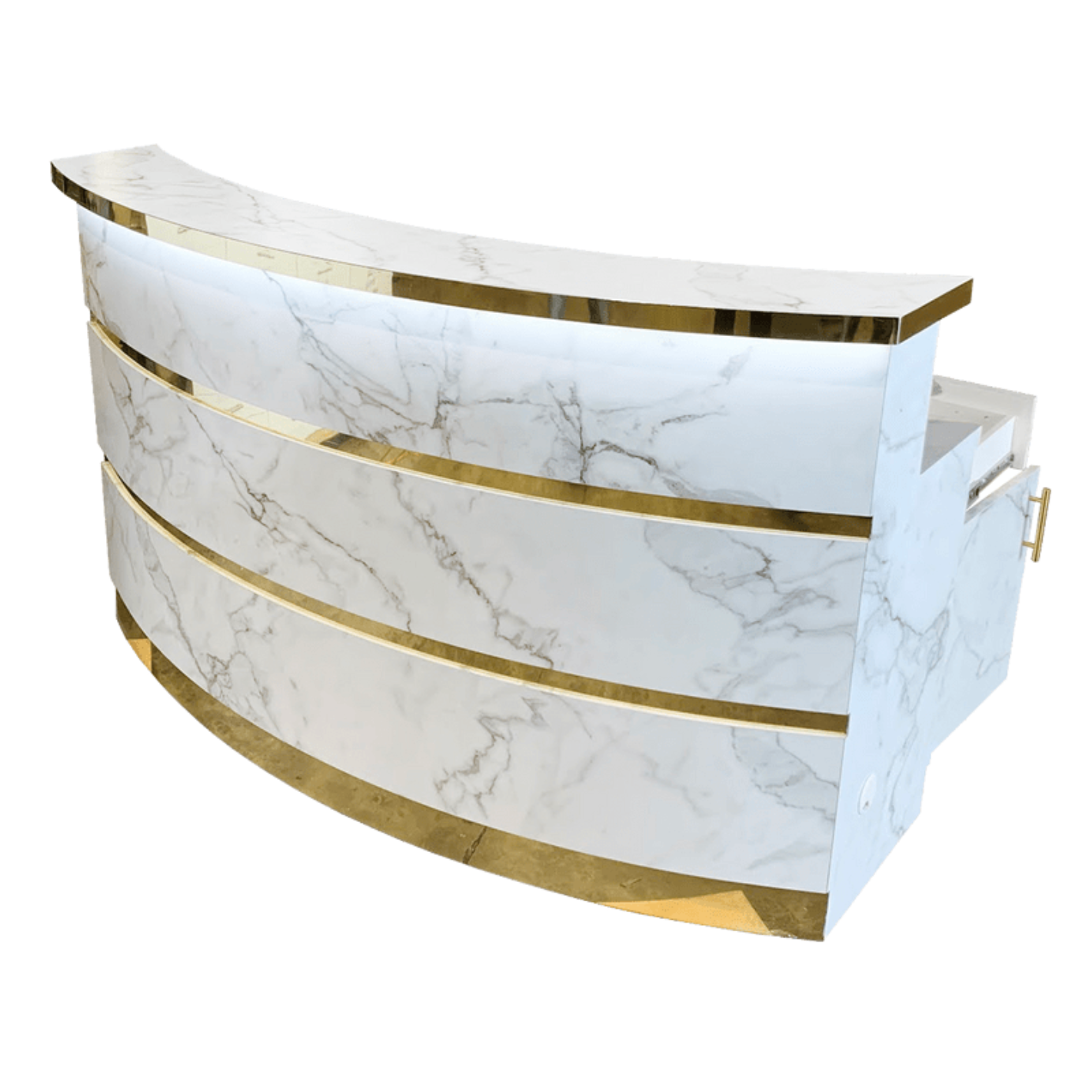 Whale Spa - Gold and Marble Reception Desk