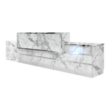 Whale Spa - Gold and Marble Reception Desk Straight