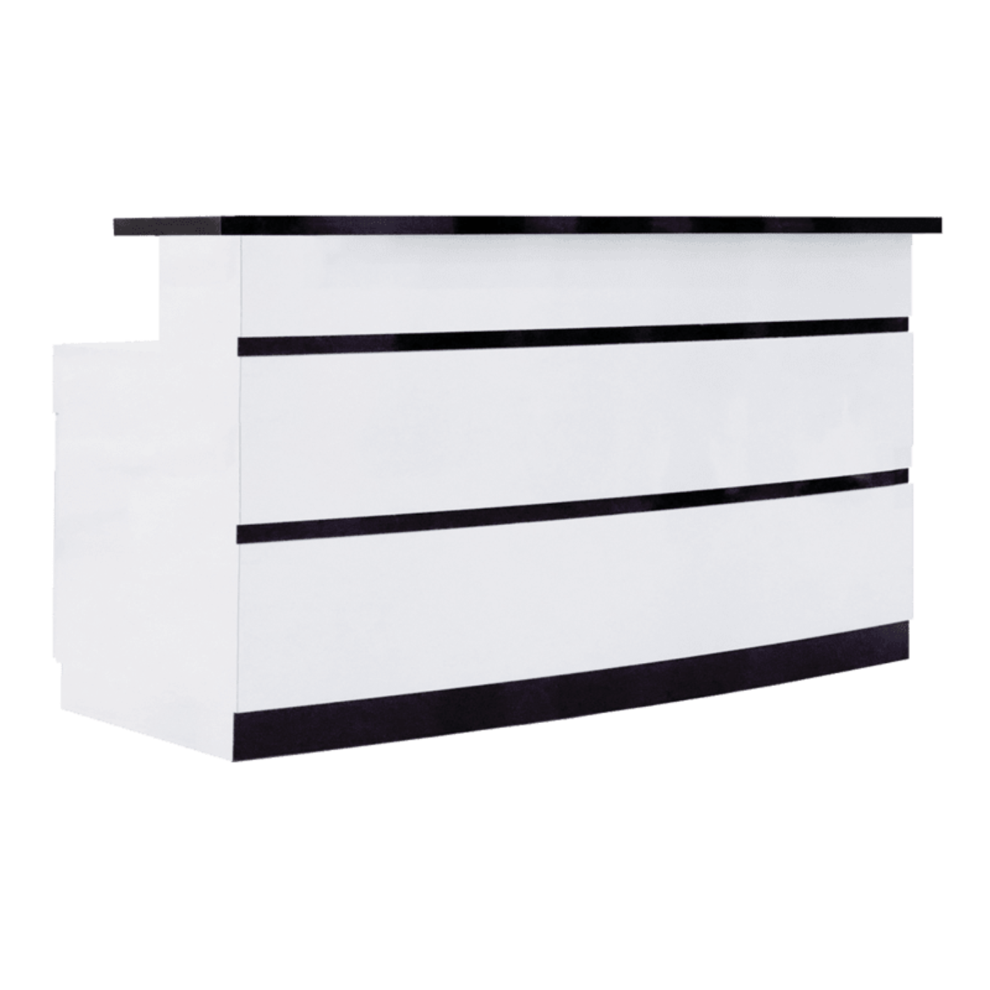 Whale Spa - LUX BW Stripes Reception Desk