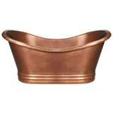 Whitehaus Freestanding Copper Tub In Hammered Copper Or Bronze - WHCT-1001