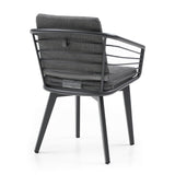 Whiteline Modern Living Kassey Outdoor Dining Armchair DAC1835-DGRY