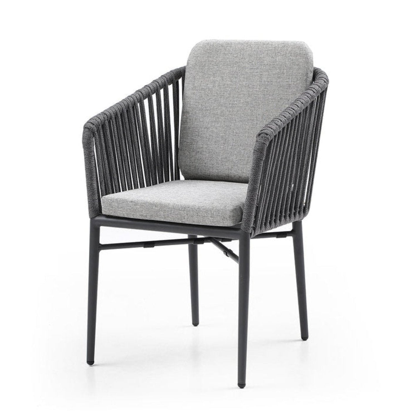 Whiteline Modern Living Lynn Outdoor Dining Armchair- DAC1837-LGRY