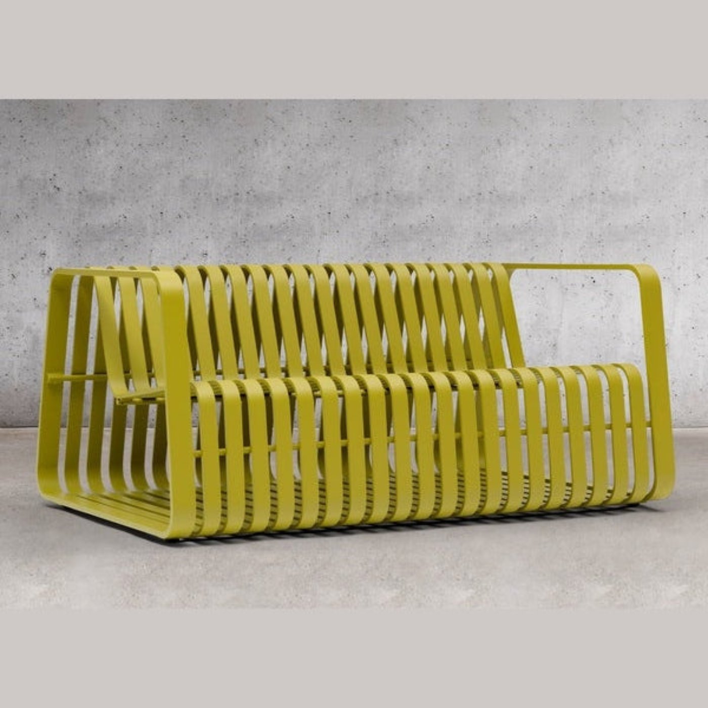 Whiteline Modern Living Ocean Indoor/Outdoor Sofa in Olive Green Color - SO1925-GRN