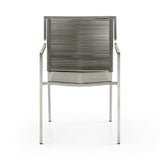 Whiteline Modern Living Rhea Outdoor Dining Armchair - DAC1834-LBRN