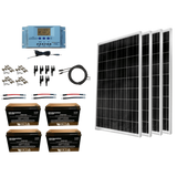 WindyNation 400 Watt Solar Panel Kit with 400ah AGM Battery New - SOK-400WP-P30L-400B