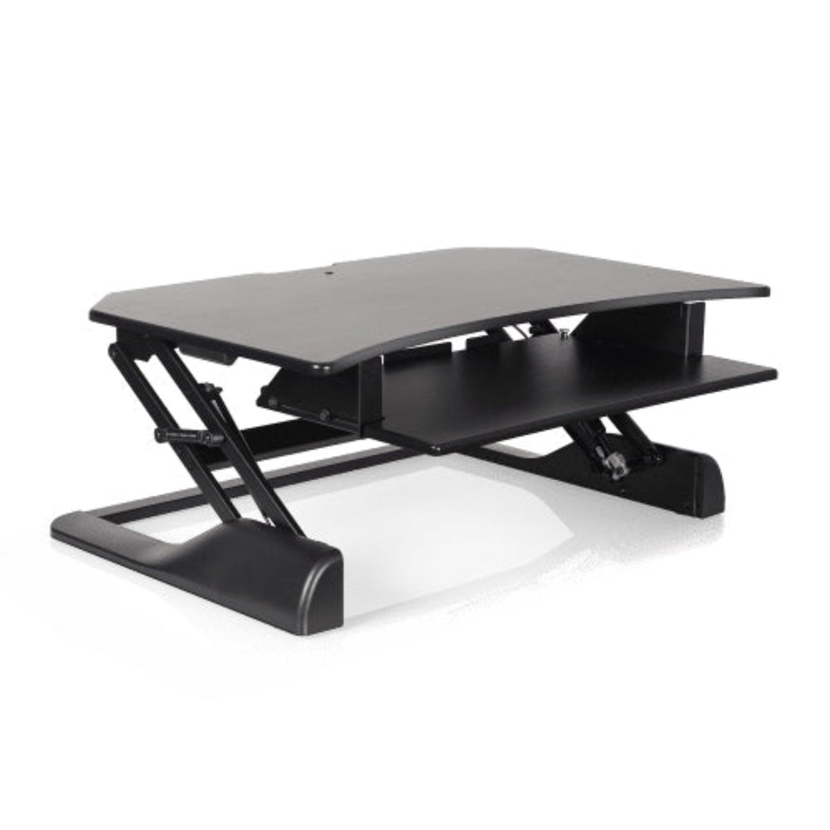 Innovative Winston 36" Wide Adjustable Corner Standing Desk Converter- Black