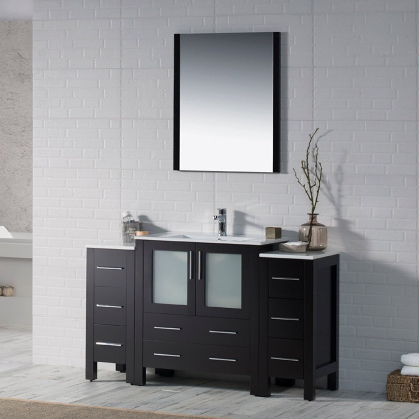 Blossom Sydney 54 Inch Bathroom Vanity with Side Cabinet - V8001 54 01 - Backyard Provider