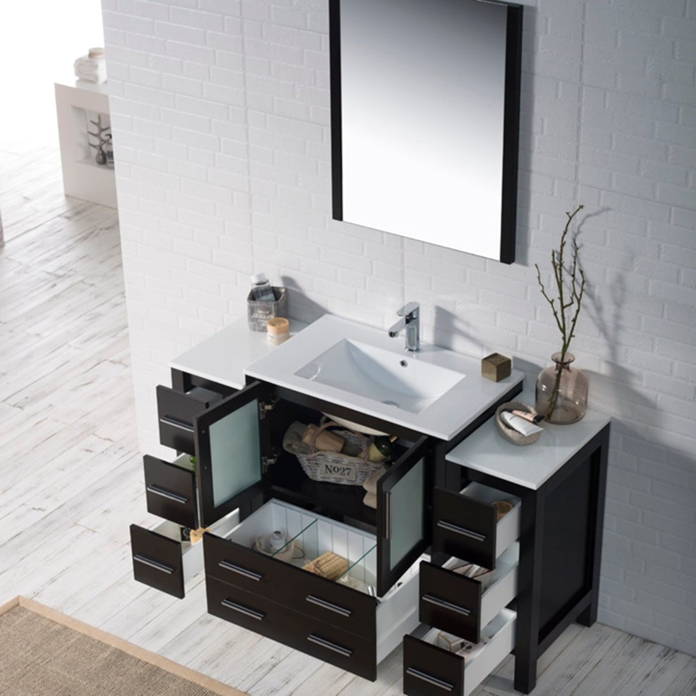 Blossom Sydney 54 Inch Bathroom Vanity with Side Cabinet - V8001 54 01 - Backyard Provider