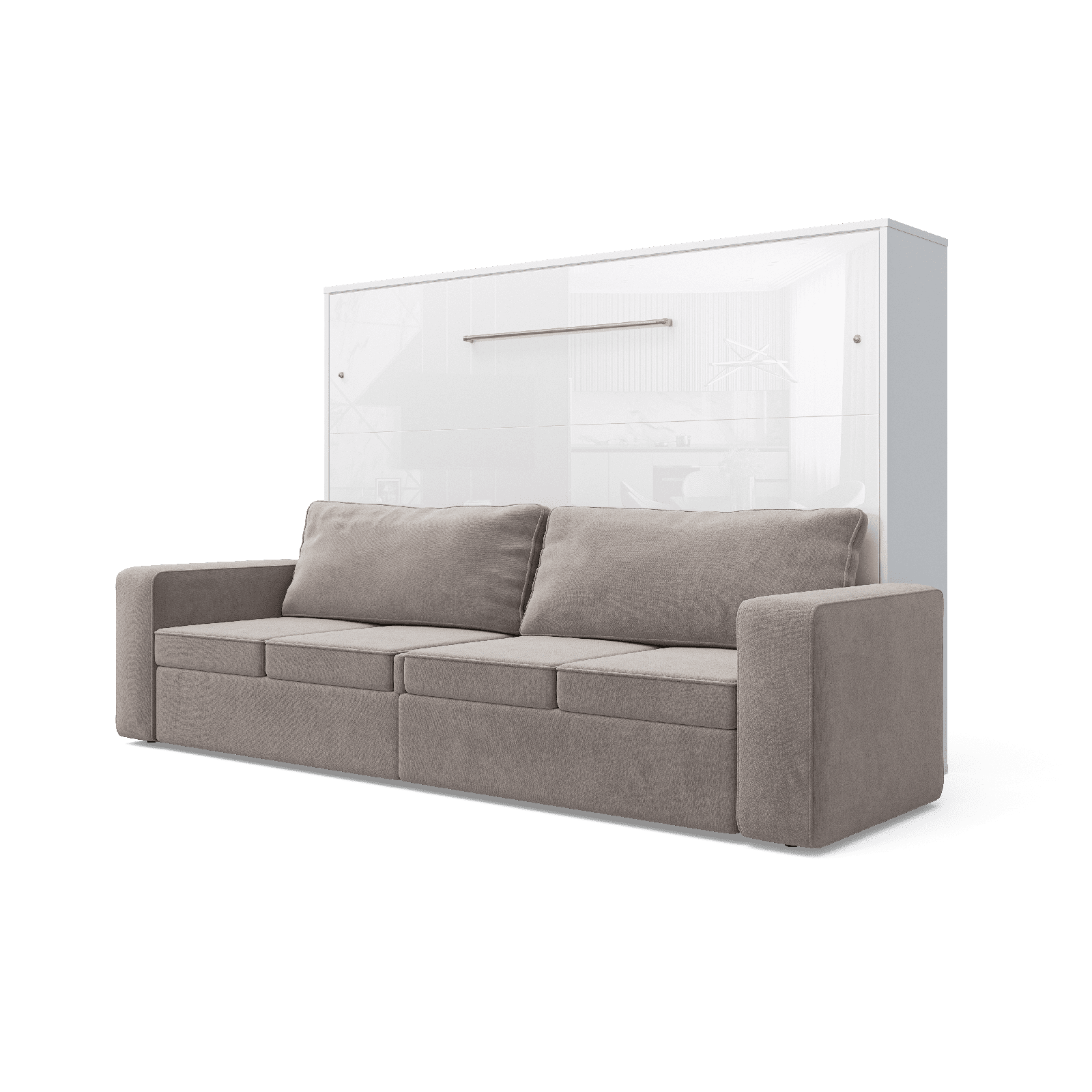 Maxima House Horizontal Murphy bed INVENTO with a Sofa, European FULL XL - IN004W-G - Backyard Provider