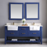 Georgia 72" Double Bathroom Vanity Set with White Farmhouse Basins - Backyard Provider