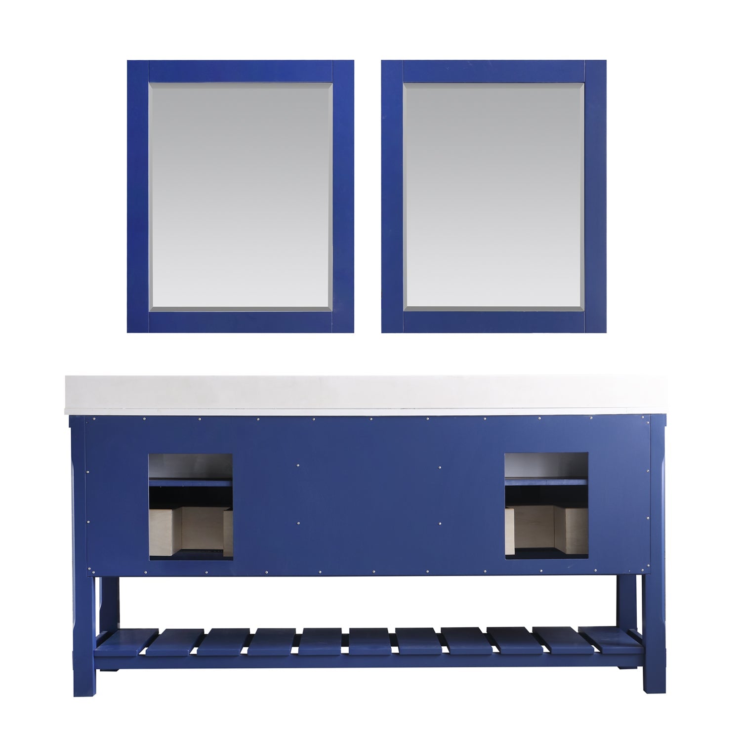 Georgia 72" Double Bathroom Vanity Set with White Farmhouse Basins - Backyard Provider