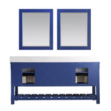 Georgia 72" Double Bathroom Vanity Set with White Farmhouse Basins - Backyard Provider