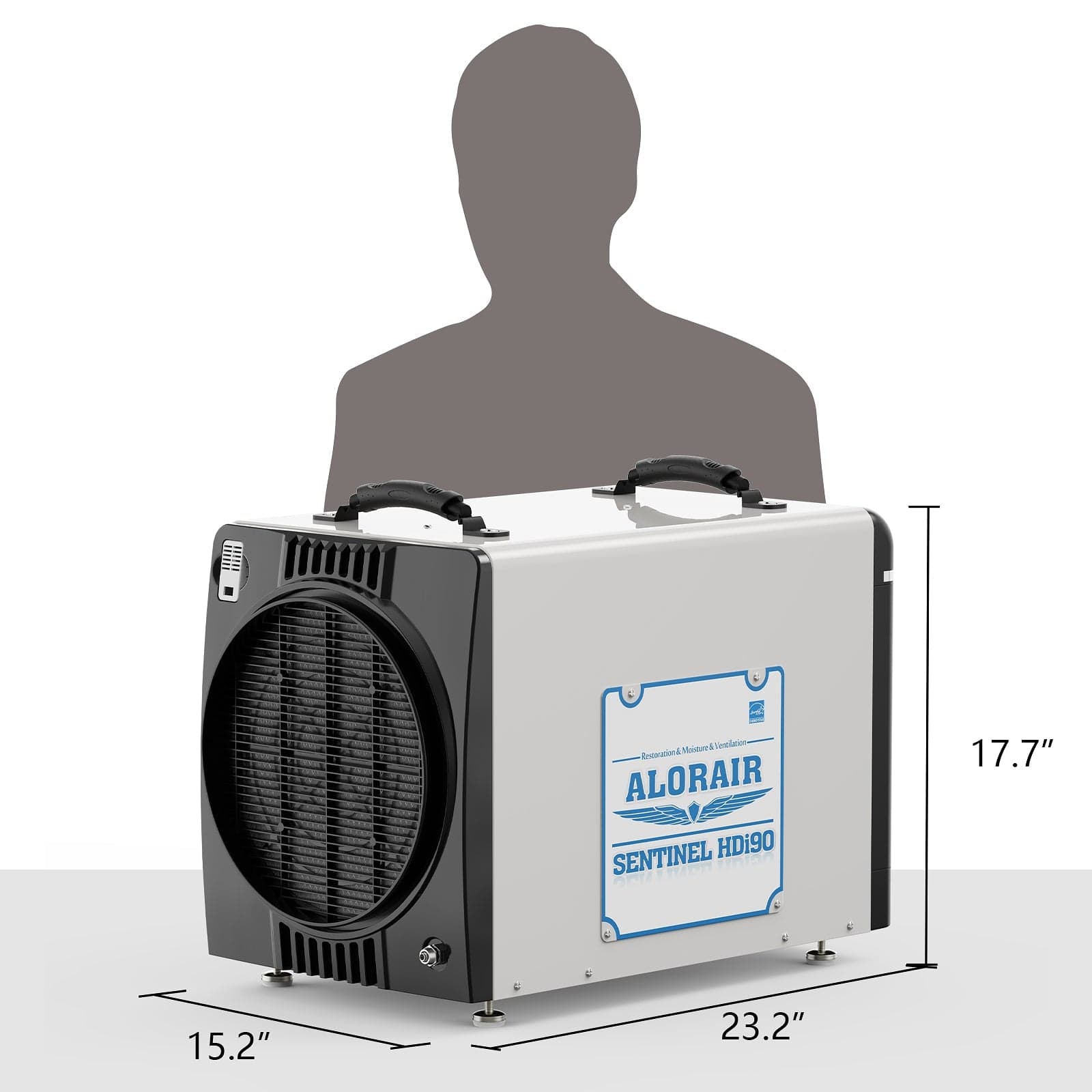 AlorAir Duct-able Version Basement/Crawl Space Dehumidifiers 90 PPD Commercial Industrial Dehumidifier - Duct-able Version HDi90