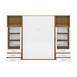 Maxima House Invento Vertical Wall Bed, European Twin Size with 2 cabinets - IN90V-10W - Backyard Provider