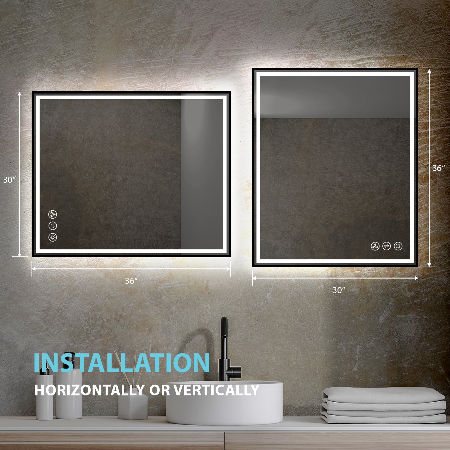 Blossom Stellar 30 Inch LED Mirror - LED M4 3036 MB - Backyard Provider