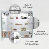 Blossom Sirius – 30 Inches LED Medicine Cabinet with Clock - MCL3 3032 - Backyard Provider
