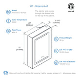 Blossom Vega – 20 Inches LED Medicine Cabinet - MCL4 2032L - Backyard Provider