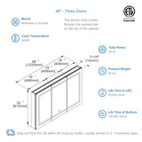 Blossom Vega – 48 Inches LED Medicine Cabinet - MCL4 4832 - Backyard Provider