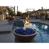 The Outdoor Plus OPT-RFW Sedona Concrete Fire and Water Bowl, 27-Inch