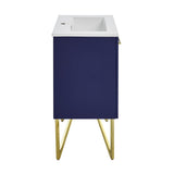 Swiss Madison Annecy 24" Bathroom Vanity in Granger Blue - SM-BV252L - Backyard Provider