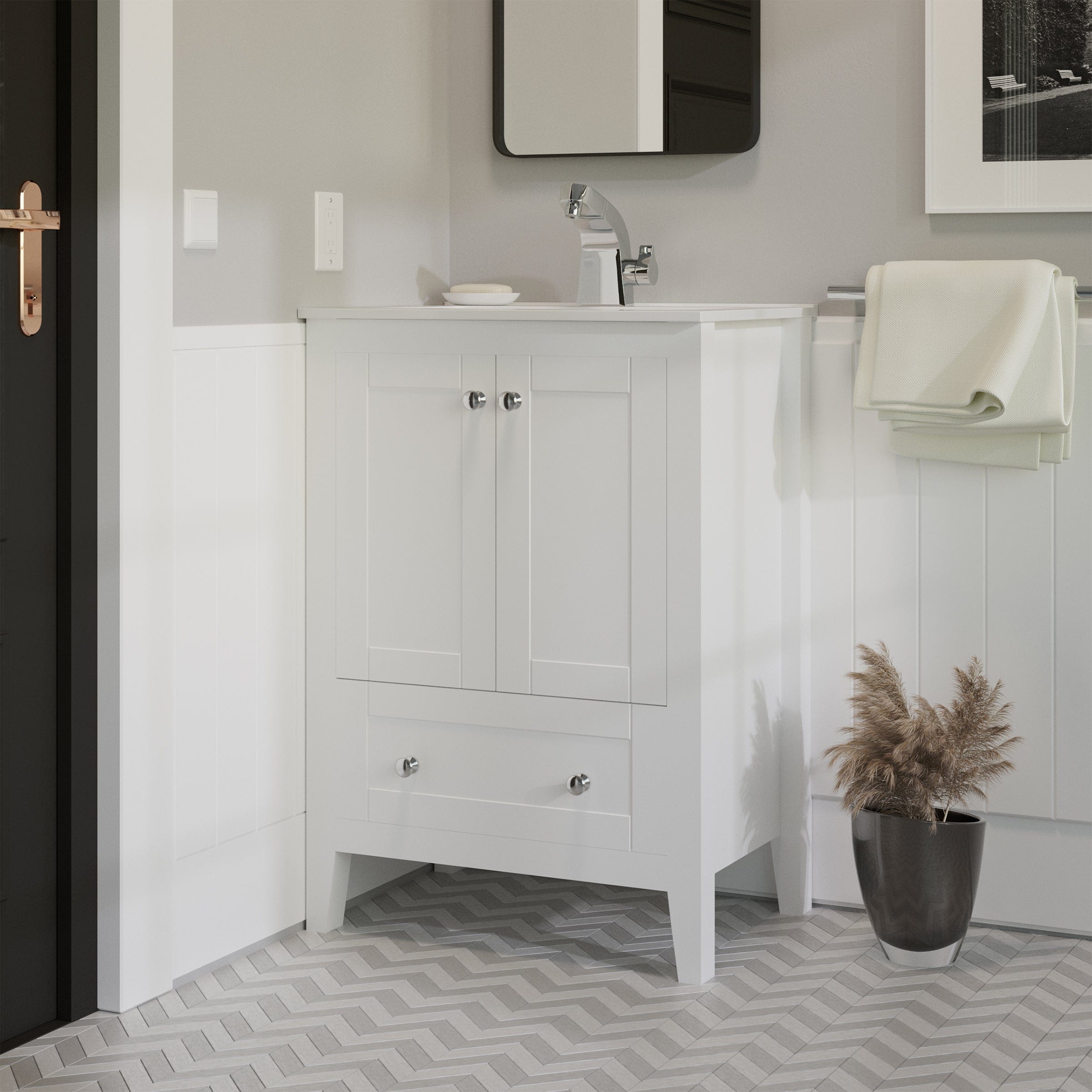 Swiss Madison Cannes 24" Bathroom Vanity in White - SM-BV412 - Backyard Provider