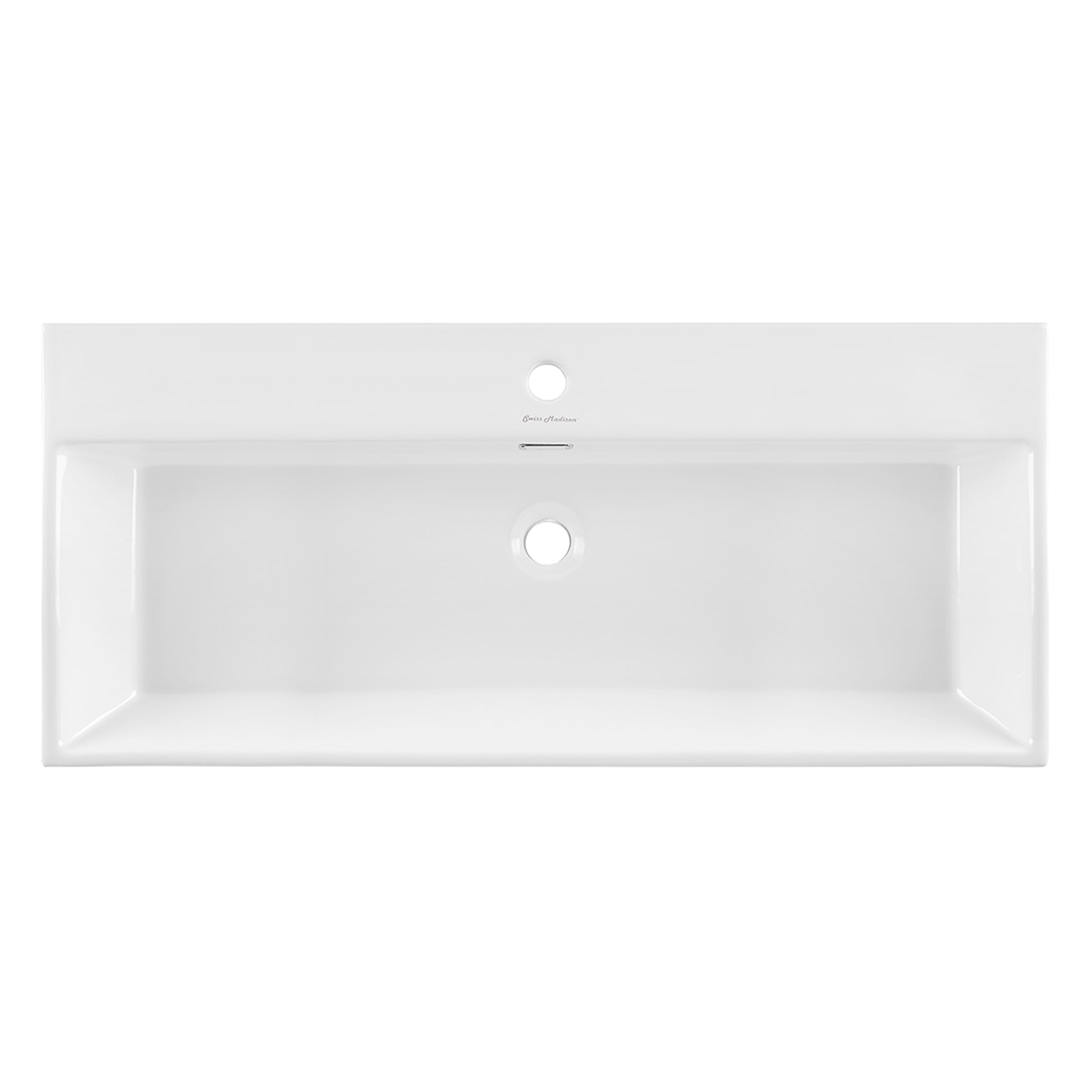Swiss Madison Claire 40" Console Sink White Basin Chrome Legs - SM-CS714 - Backyard Provider