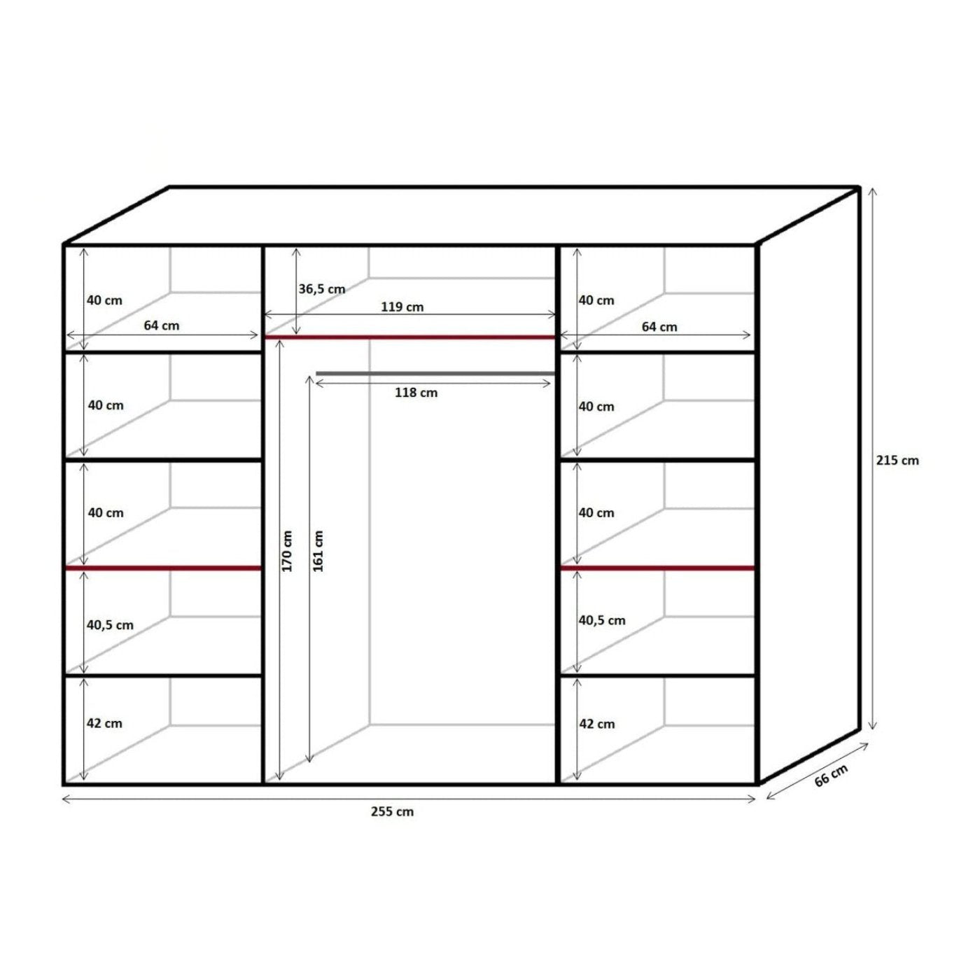 Maxima House Wardrobe EZRA - MAR002 - Backyard Provider
