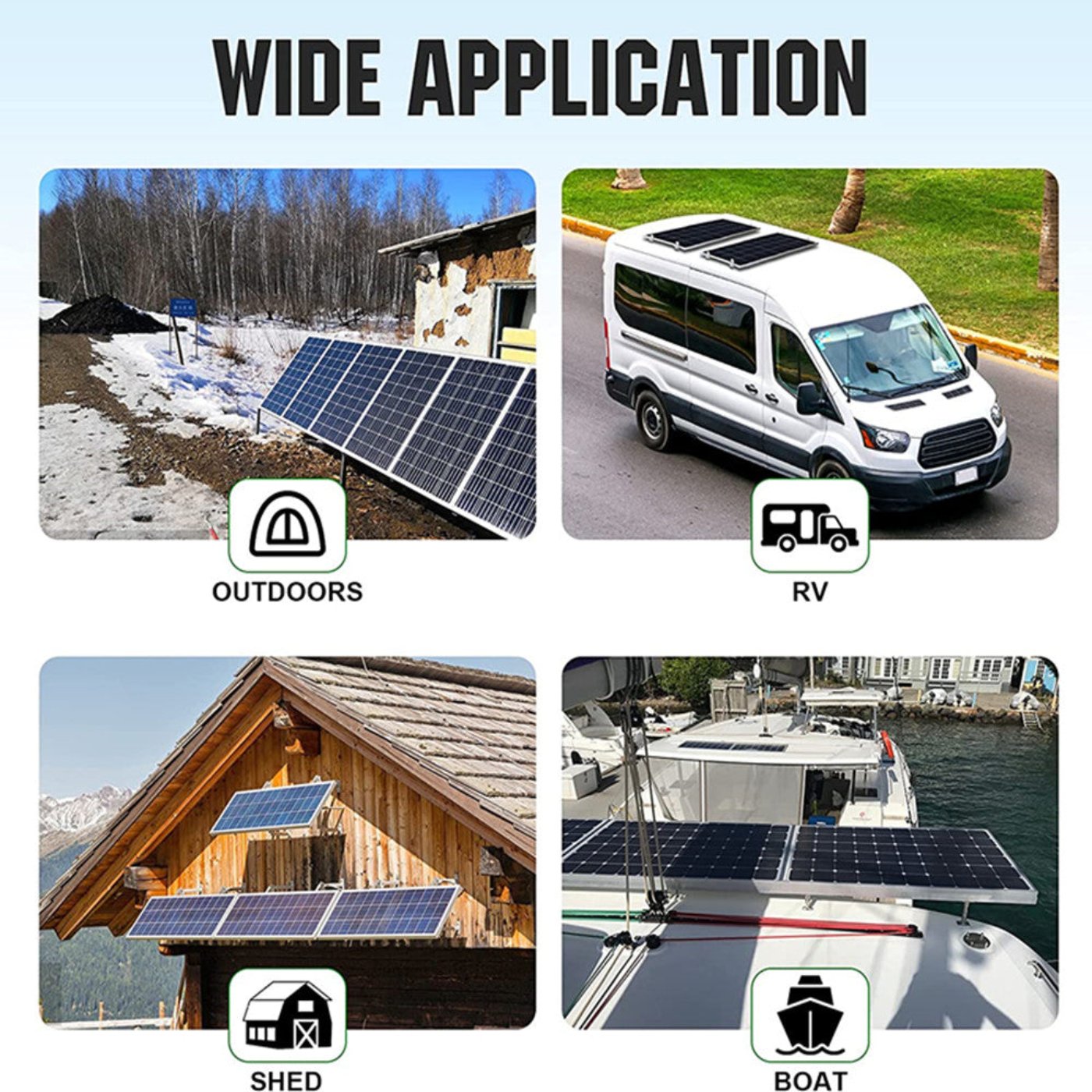 Eco-Worthy 400W 12V 4x100W Complete MPPT Off Grid Solar Kit