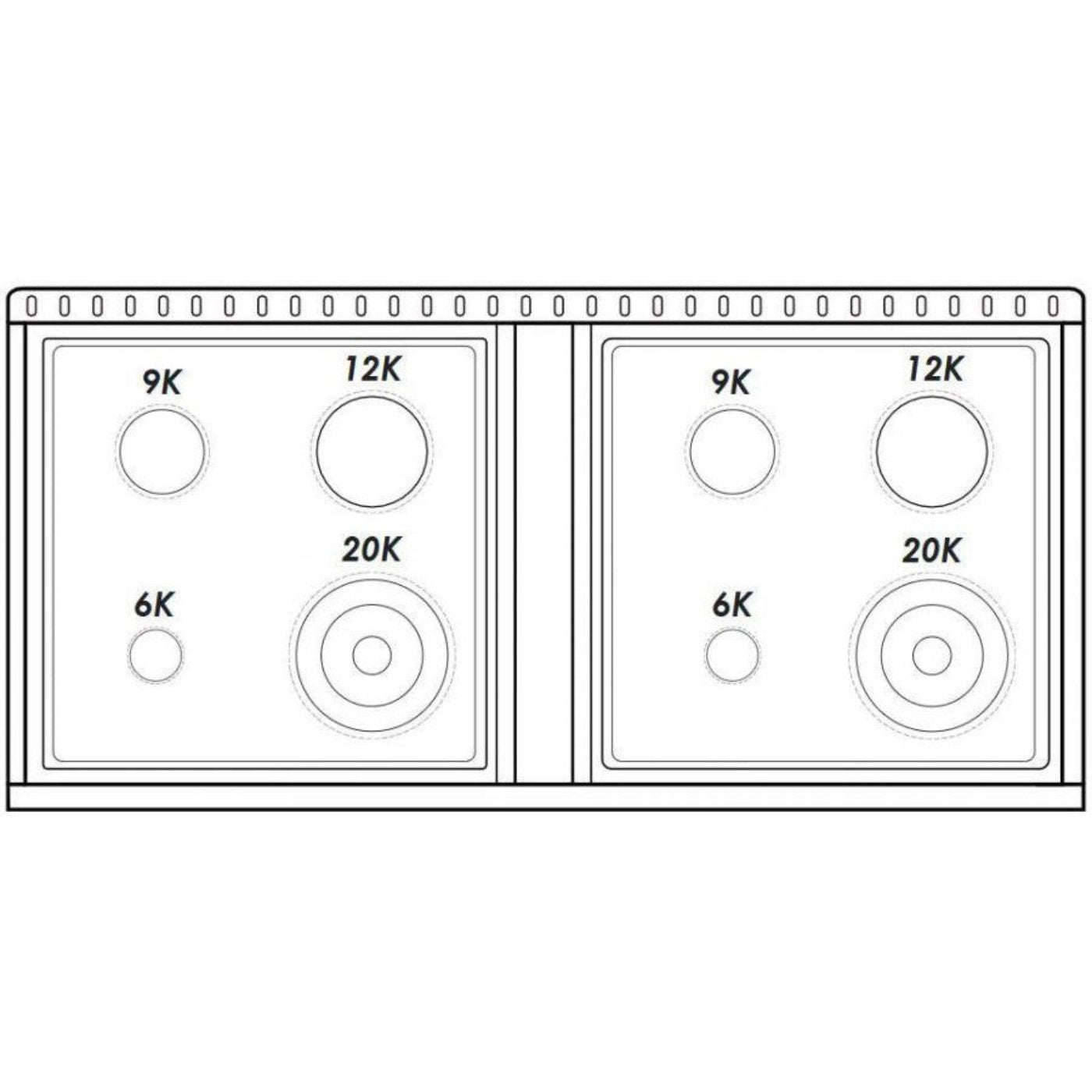 Hallman CLASSICO 48” 6.7 Cu.Ft. 8 Burner Freestanding All Gas Range and Gas Oven - HCLRG48