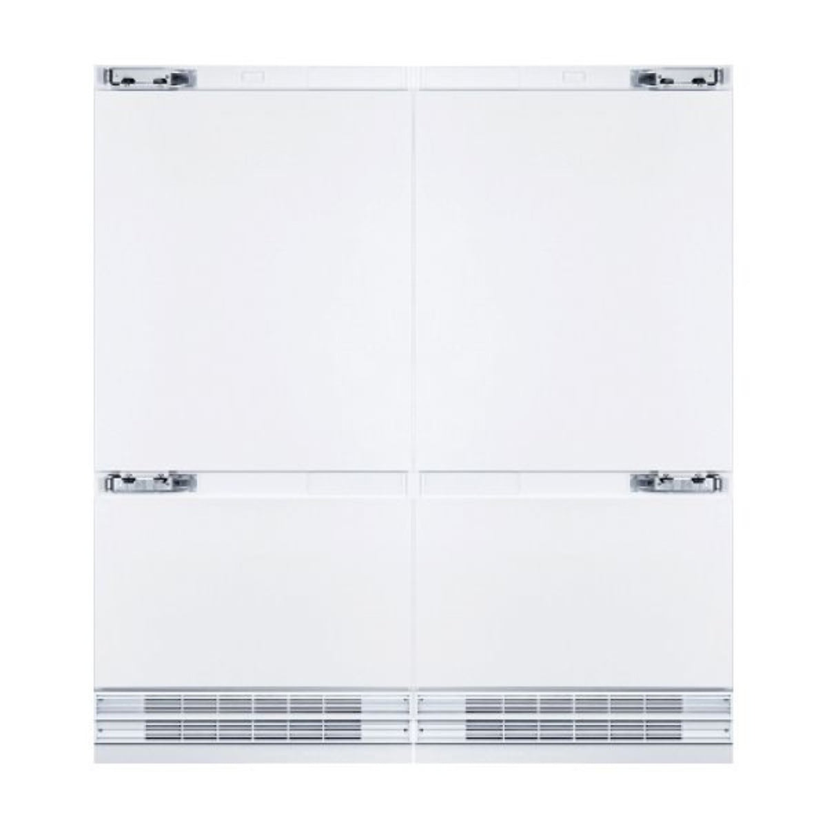 Hallman 72" Built-in, Side by Side Refrigerator with total of 28.4 Cu. Ft. and Freezer with a total of 11.2 Cu.Ft, Contemporary European Design, Panel Ready