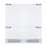 Hallman 72" Built-in, Side by Side Refrigerator with total of 28.4 Cu. Ft. and Freezer with a total of 11.2 Cu.Ft, Contemporary European Design, Panel Ready